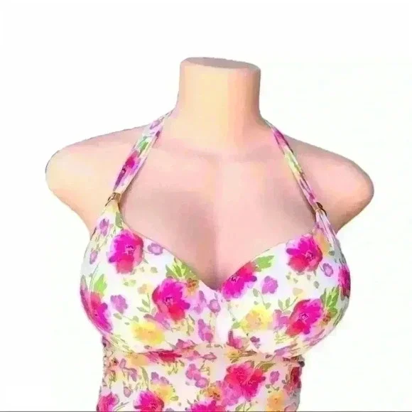 VICTORIA’S SECRET FLORAL SUIM TOP SIZE 32A - Picture 3 of 10
